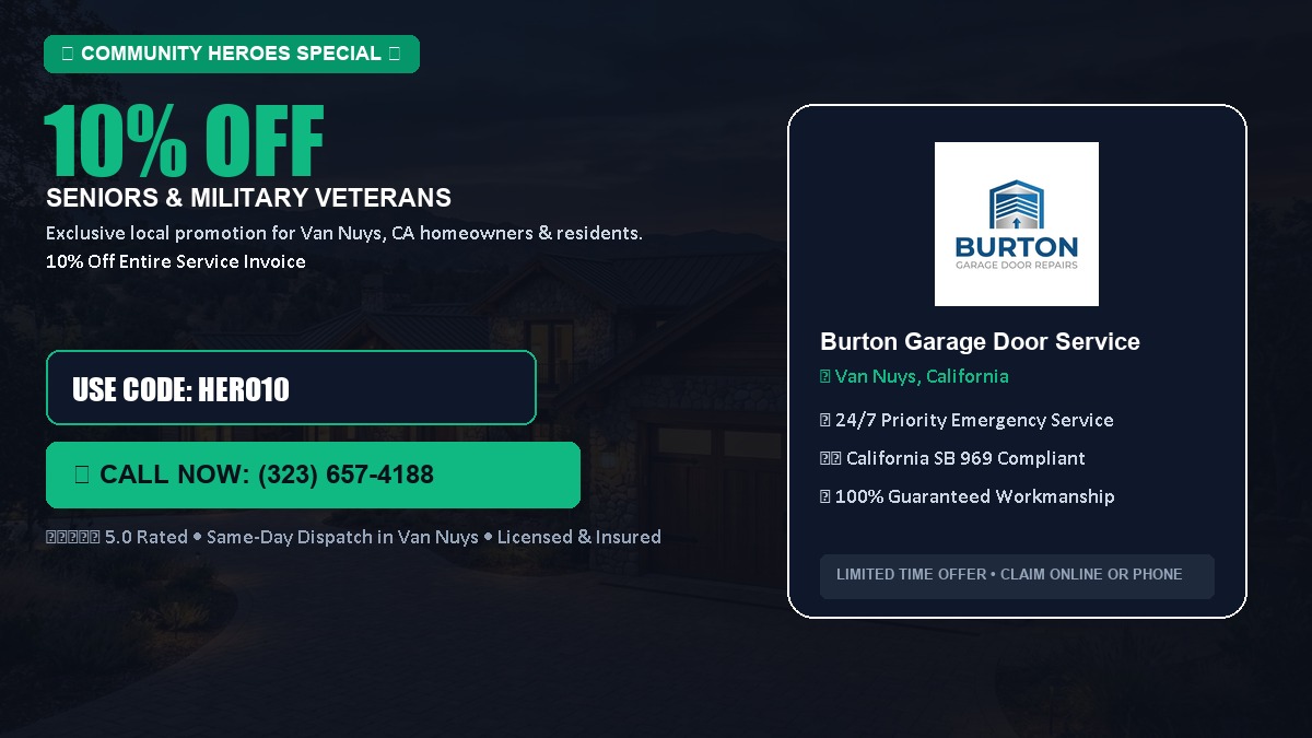10% OFF Senior Citizens (65+) & Military / Veteran Community Discount in Van Nuys, CA